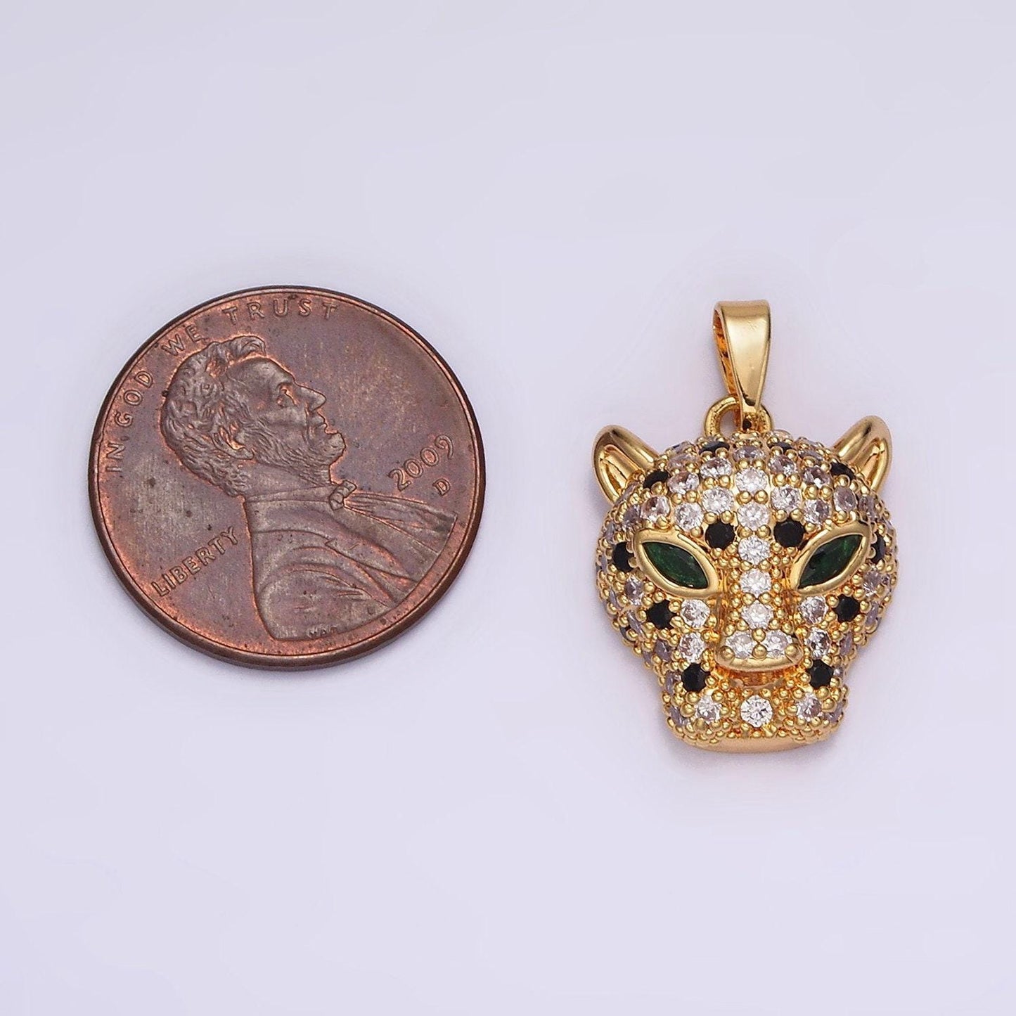 14k gold filled leopard print necklace pendant, silver micro pave cz cheetah charm, animal jewelry, diy jewelry making supplies n1827
