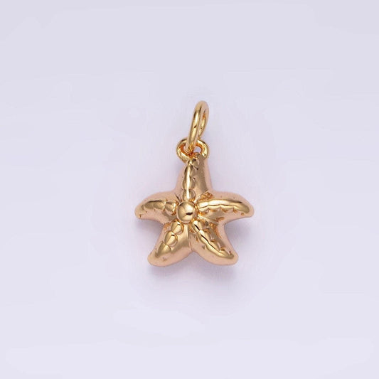 16k gold filled 9mm mini starfish ocean animal add-on charm | n1769