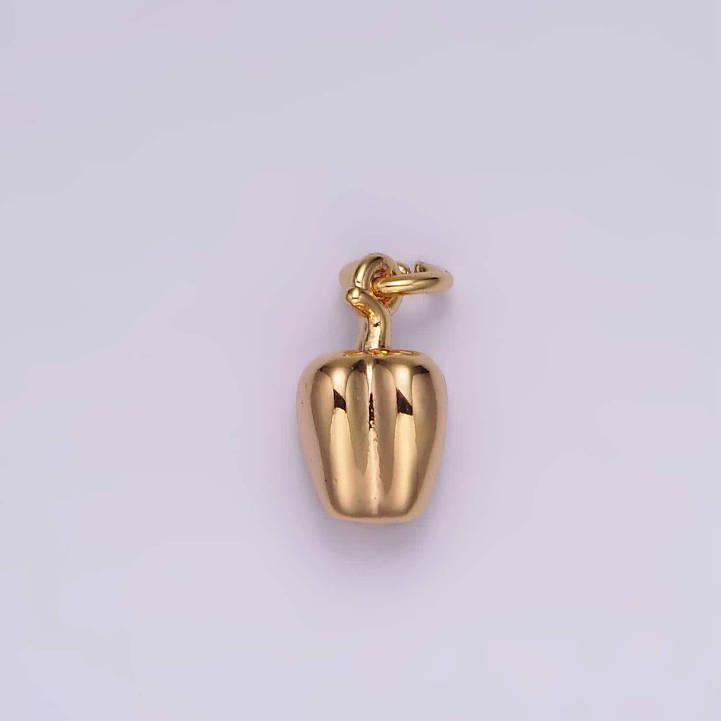 18k gold filled 9.5mm bell pepper fruit puffed add-on charm | n1685