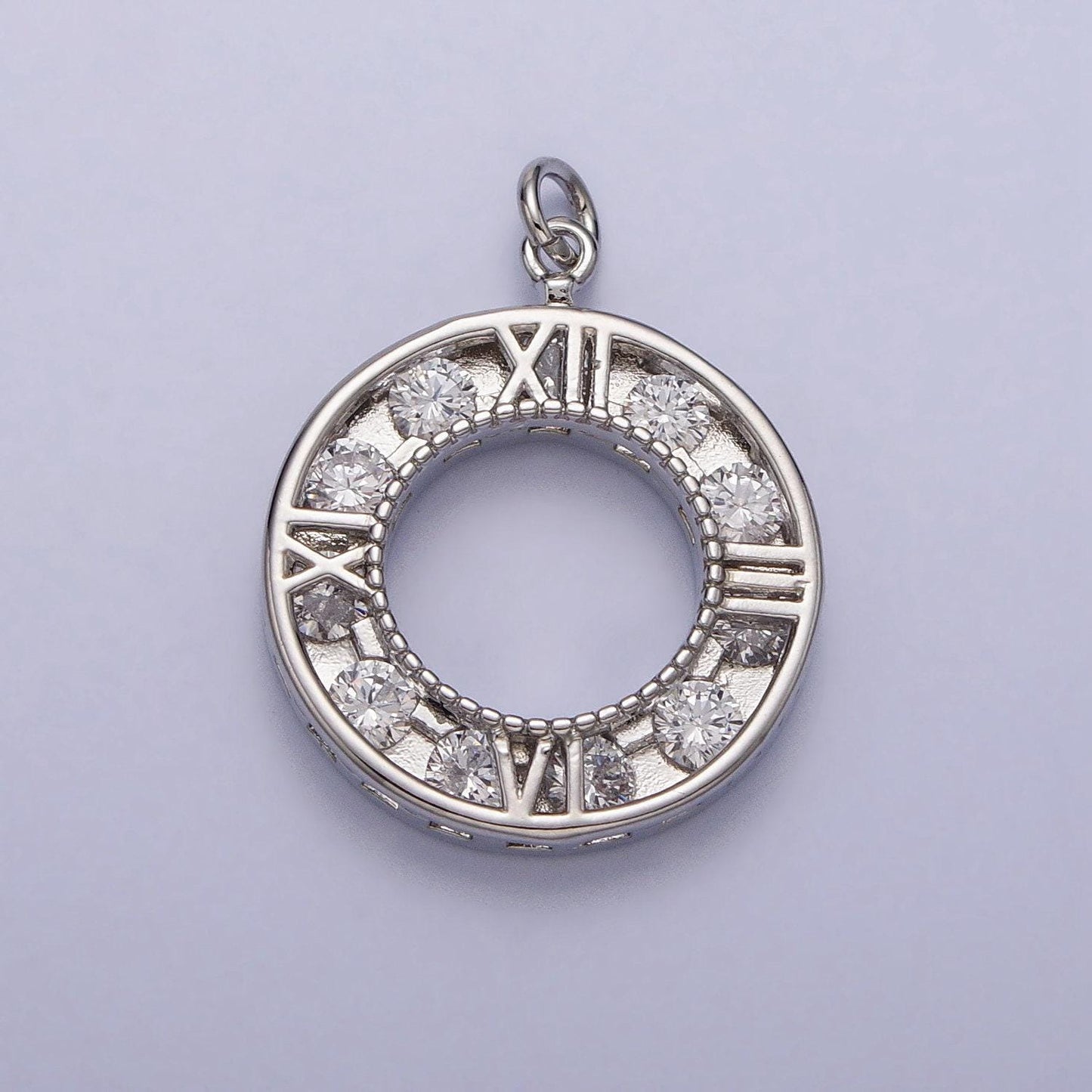Mini gold filled clock charm watch pendant cz clock charm for necklace bracelet earring supply