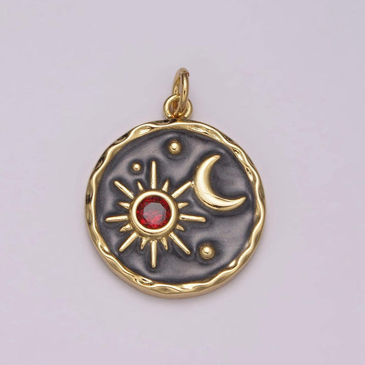 Black moon charm celestial jewelry gold crescent moon charm for necklace earring jewelry making supply 24k gold findings
