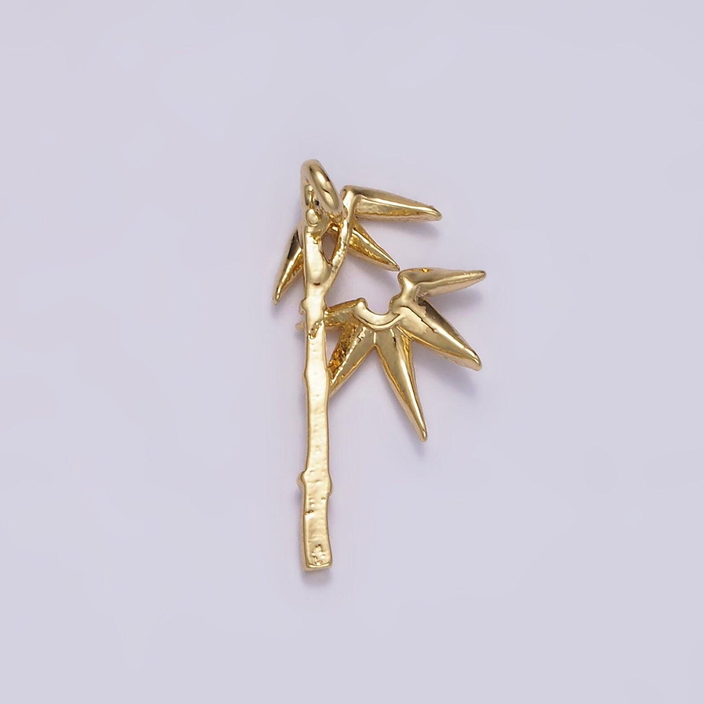 14k gold filled dainty bamboo tree pendant plant charm for necklace earring bracelet supply | n-1490