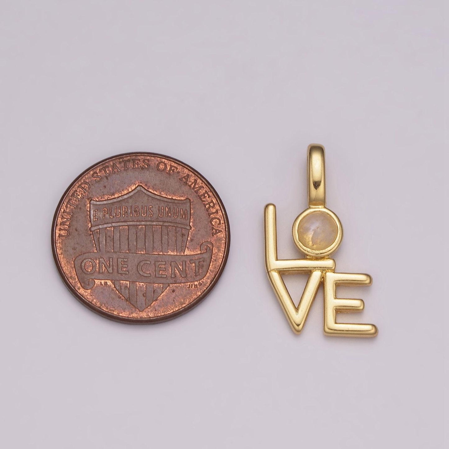 Moonstone love charm for bracelet necklace earring component diy jewelry making supply word charm minimalist jewelry n-1485