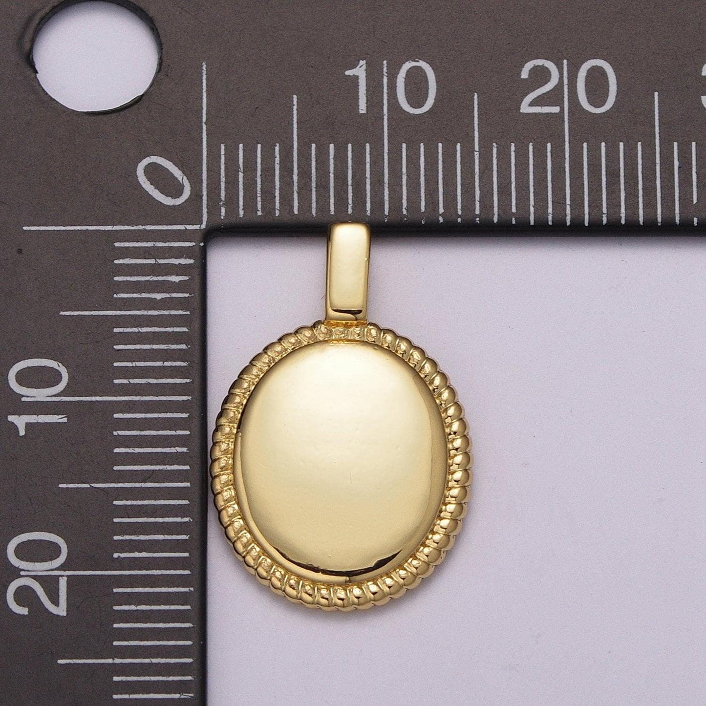24k gold filled classic oval pendant charm for necklace minimalist jewelry