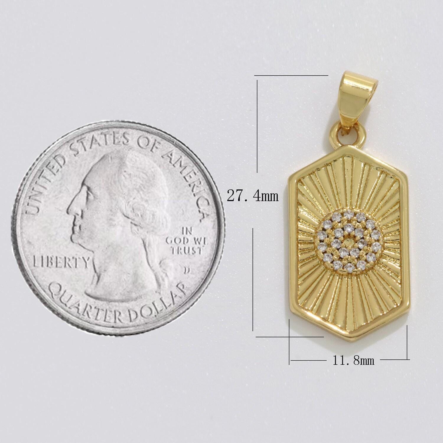 1pc sun reflect gold pendant charm, ray of light pendant charm, sunburst pendant necklace wristlet jewelry, n-1413