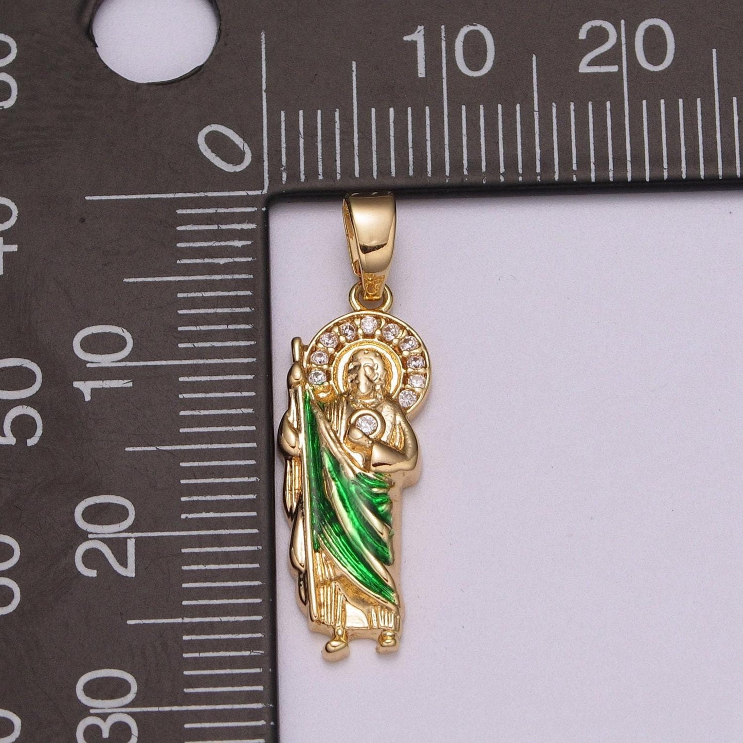 Gold filled saint jude necklace pendant ~san judas tadeo cadena~ religious saint jude~ grandiosa cadena de san judas, n-1399