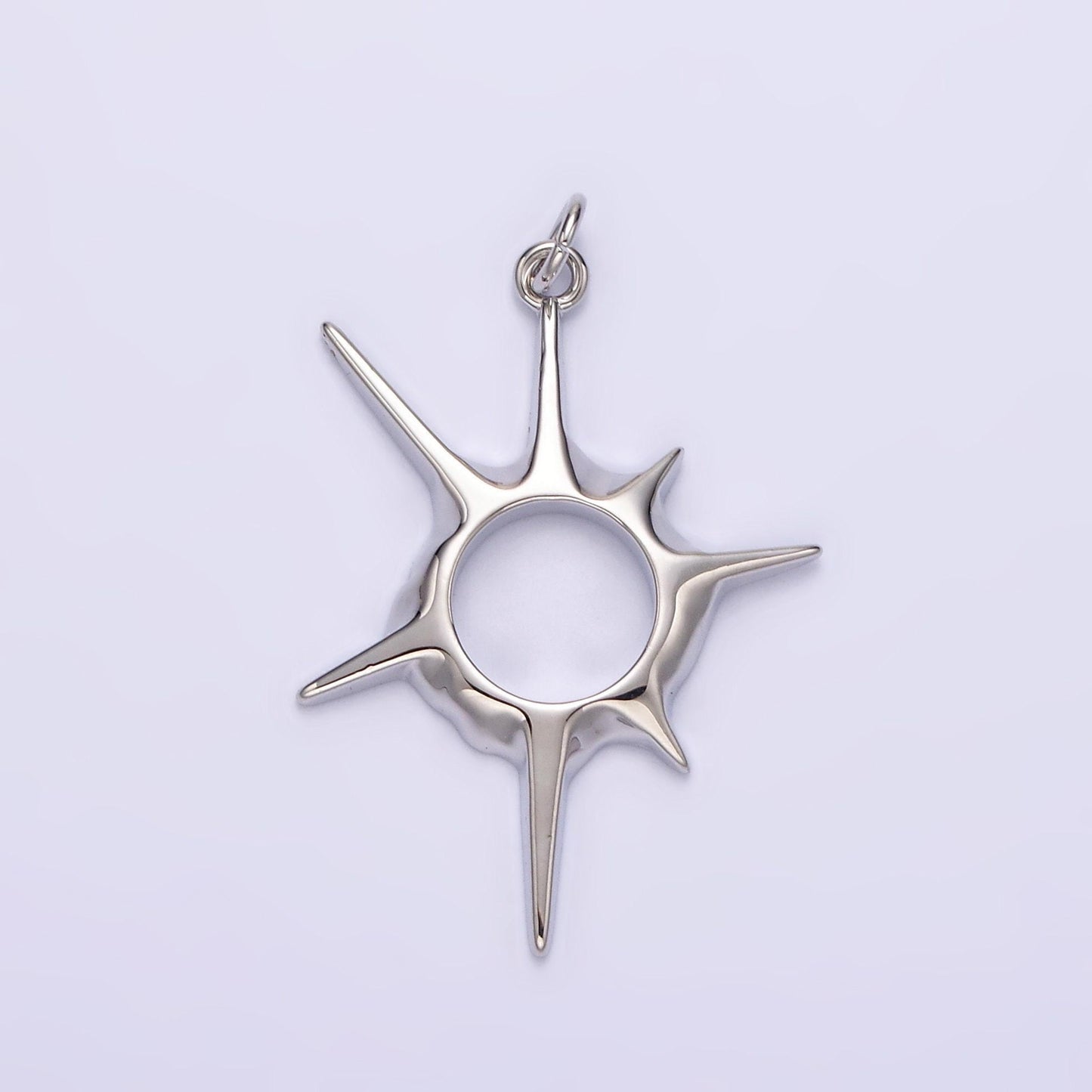 14k gold filled 20mm, 30mm open abstract celestial sun ray charm in gold & silver | n1116 n1117, n1108 n1109