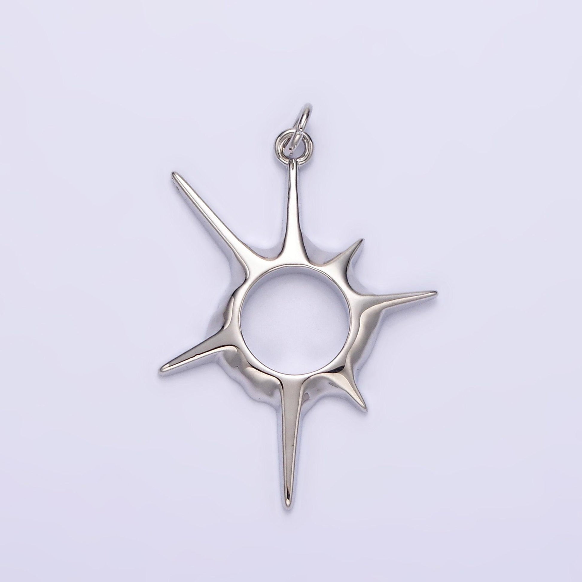 14k gold filled 20mm, 30mm open abstract celestial sun ray charm in gold & silver | n1116 n1117, n1108 n1109