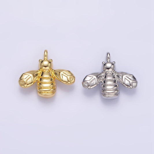 1pc 24k gold filled bee pendant charm, insect bug pendant charm, gold filled animal pendant, for diy jewelry n1087