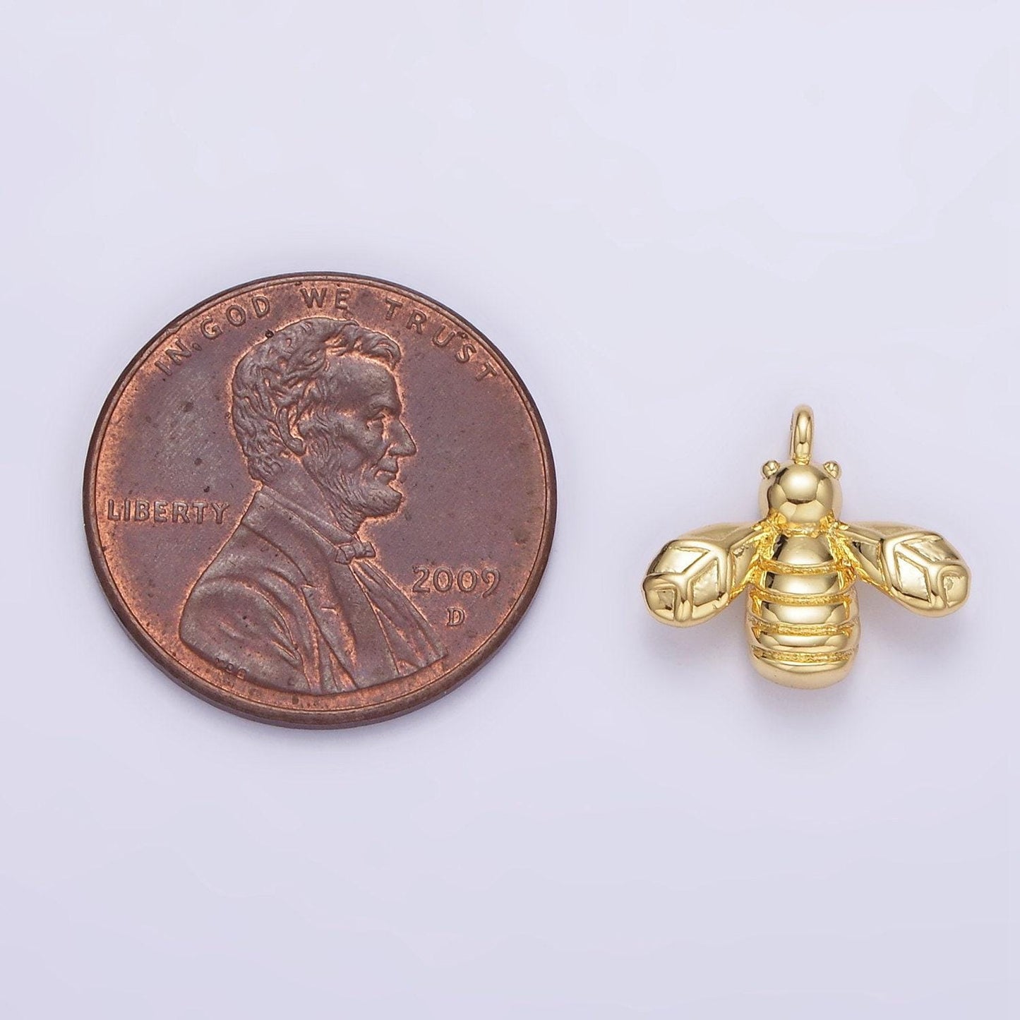 1pc 24k gold filled bee pendant charm, insect bug pendant charm, gold filled animal pendant, for diy jewelry n1087