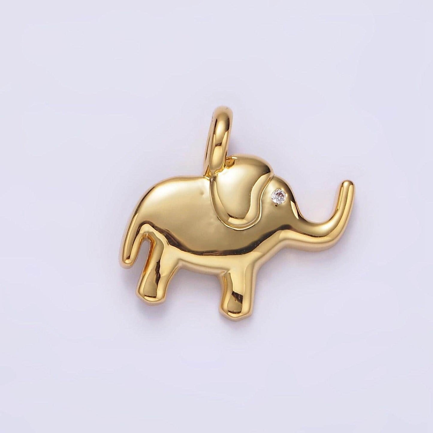 Dainty elephant charm silver dumbo pendant wild safari animal 24k gold filled diy charm add on necklace bracelet | n-1085
