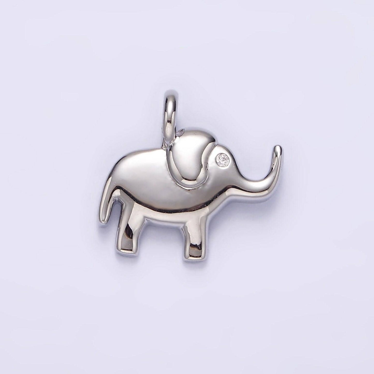 Dainty elephant charm silver dumbo pendant wild safari animal 24k gold filled diy charm add on necklace bracelet | n-1085