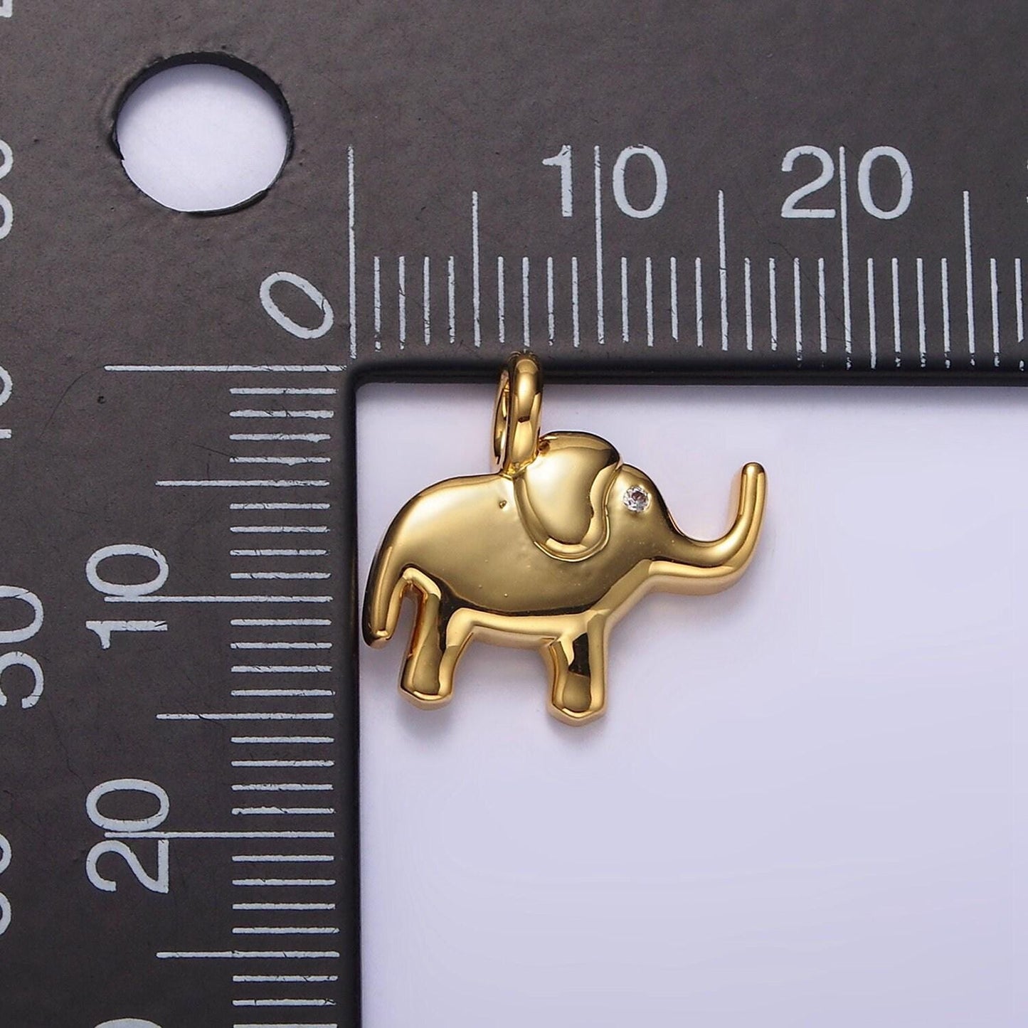 Dainty elephant charm silver dumbo pendant wild safari animal 24k gold filled diy charm add on necklace bracelet | n-1085
