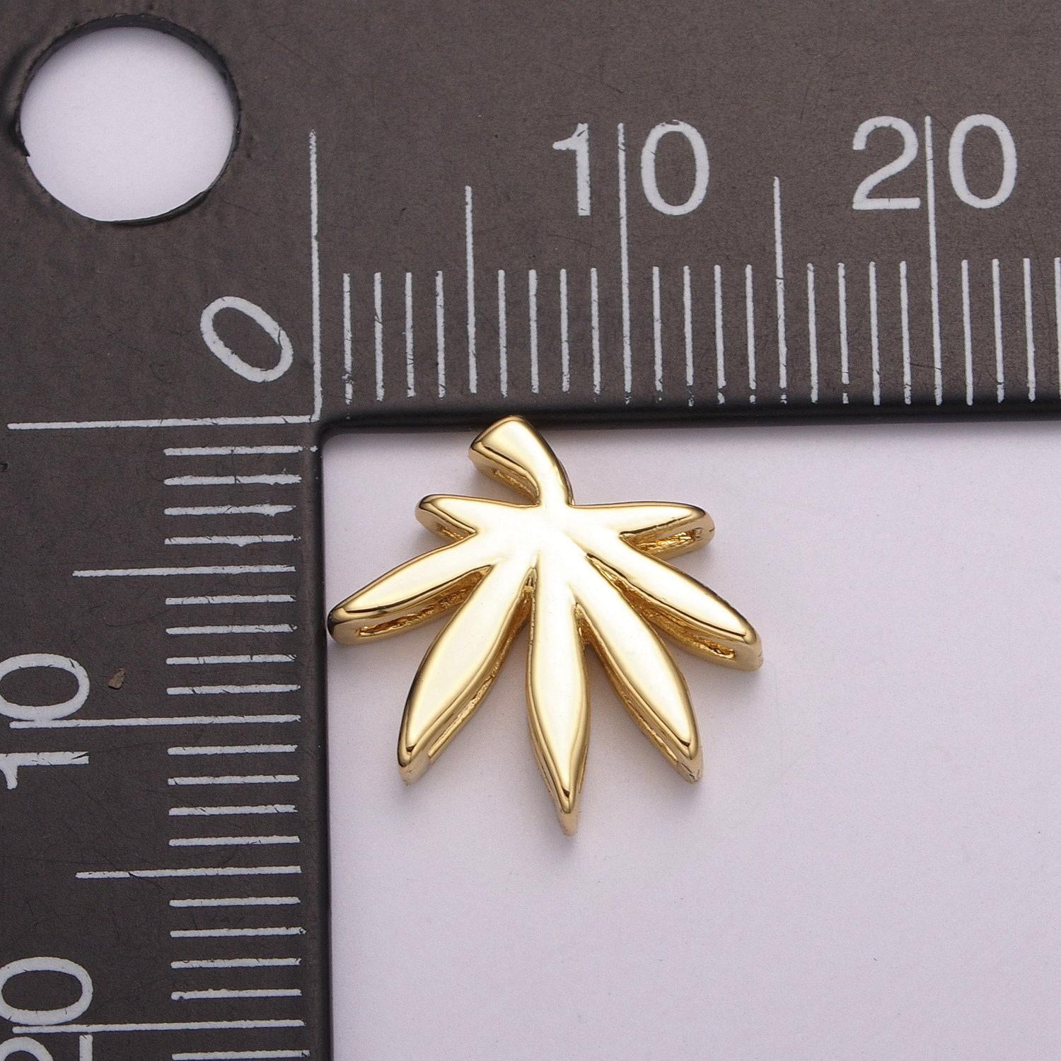 Small cannabis leaf charm, small pot leaf bead spacer small marijuana leaf charm pendant, weed leaf necklace bracelet pendant