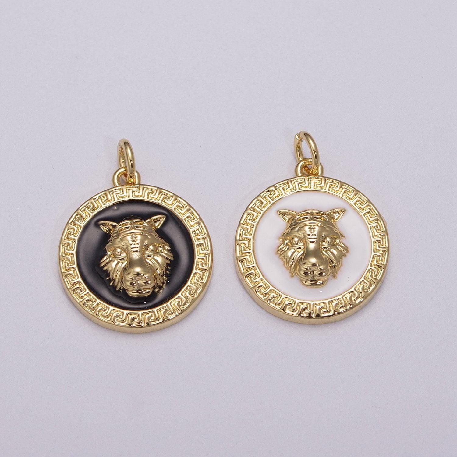 Gold fox charm, fox pendant, fox bracelet, enamel king of forest silver charm, animal charm, nature, m-904, m-905