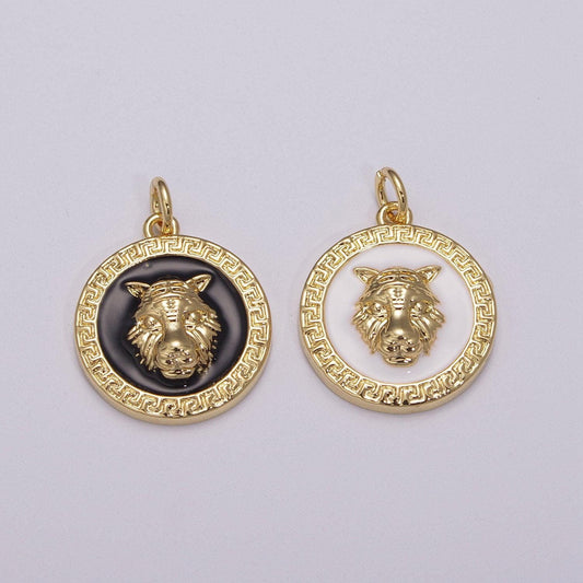 Gold fox charm, fox pendant, fox bracelet, enamel king of forest silver charm, animal charm, nature, m-904, m-905