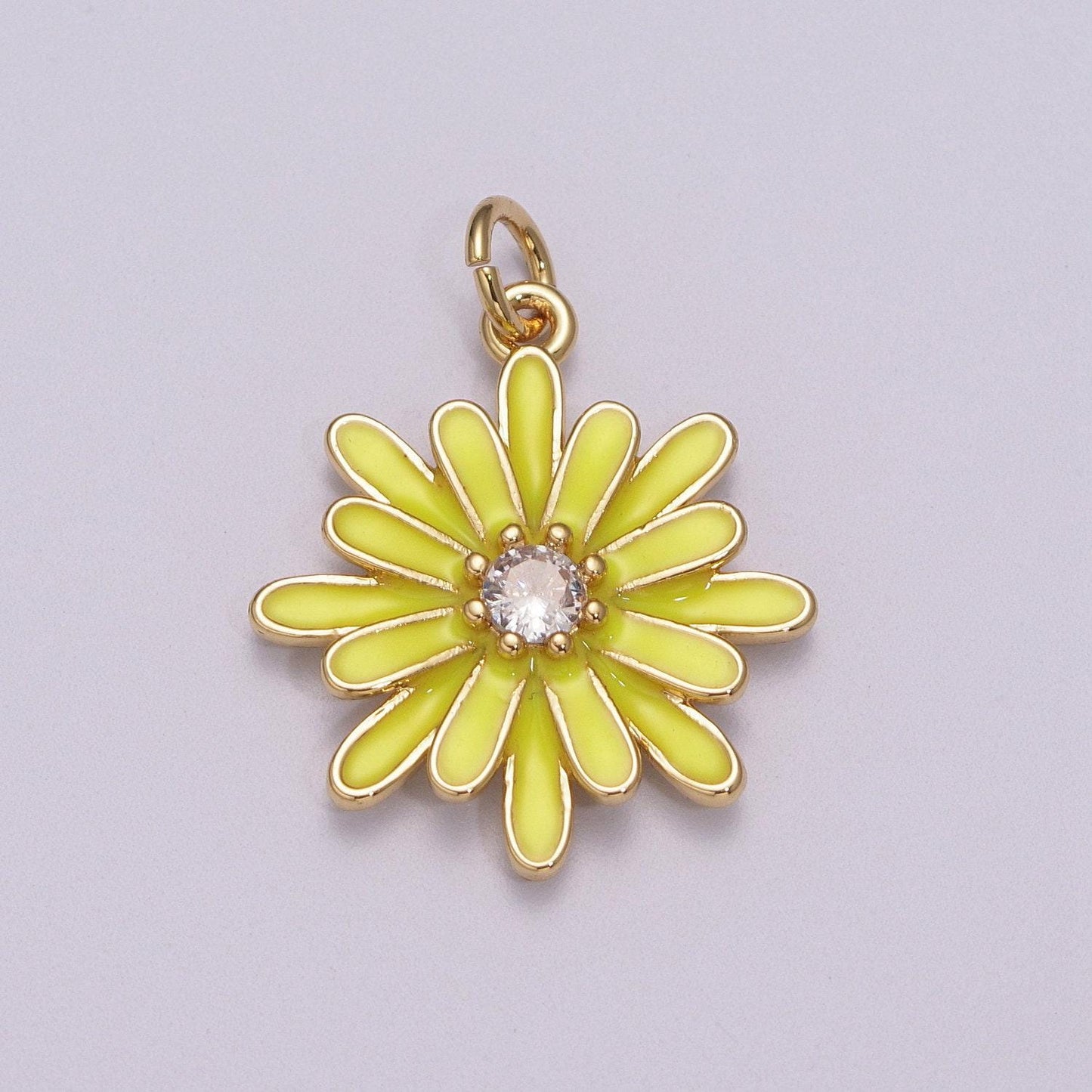 Chrysant charm necklace, gift for her, enamel pendant bracelet earring necklace for woman, flower jewelry minimalist floral m-876 - m-881