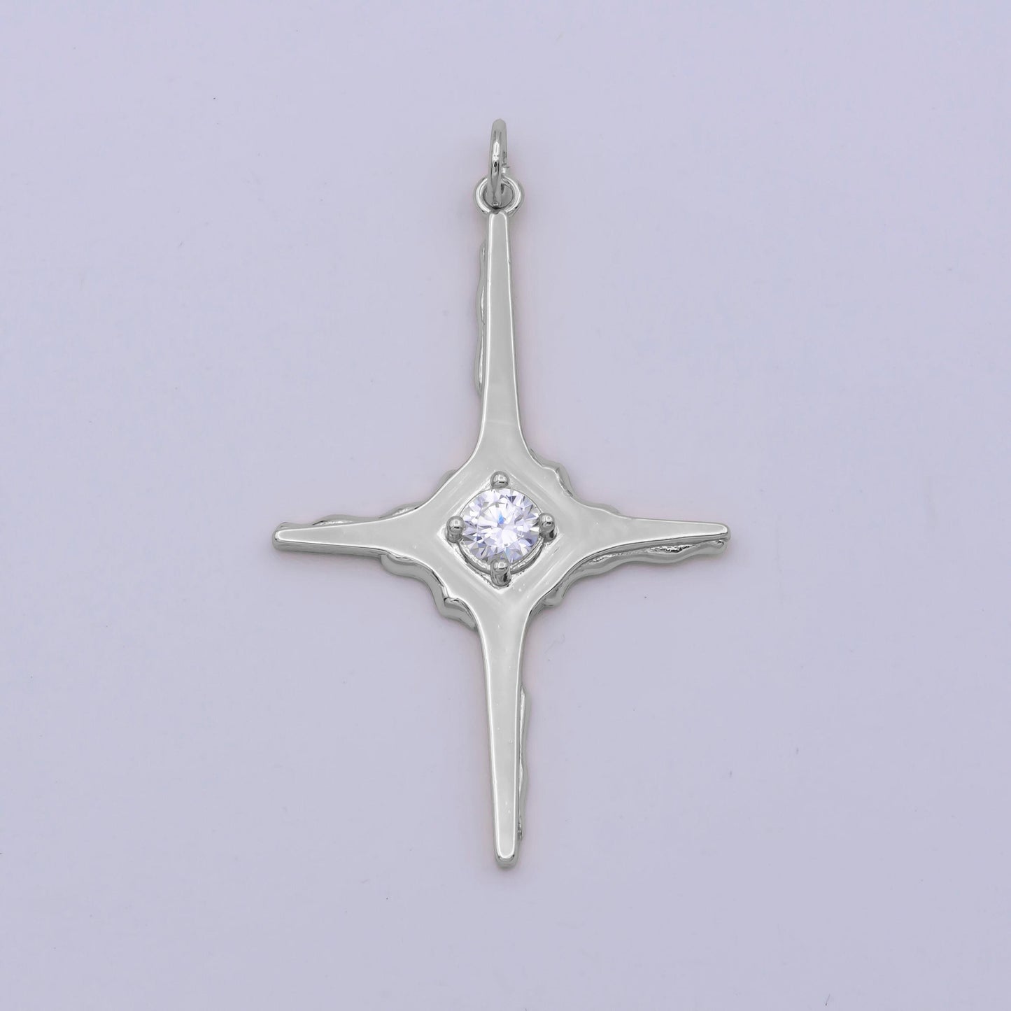 Dainty gold north star charms tiny cz charm for necklace earring bracelet jewelry making supply celestial jewelry m-847