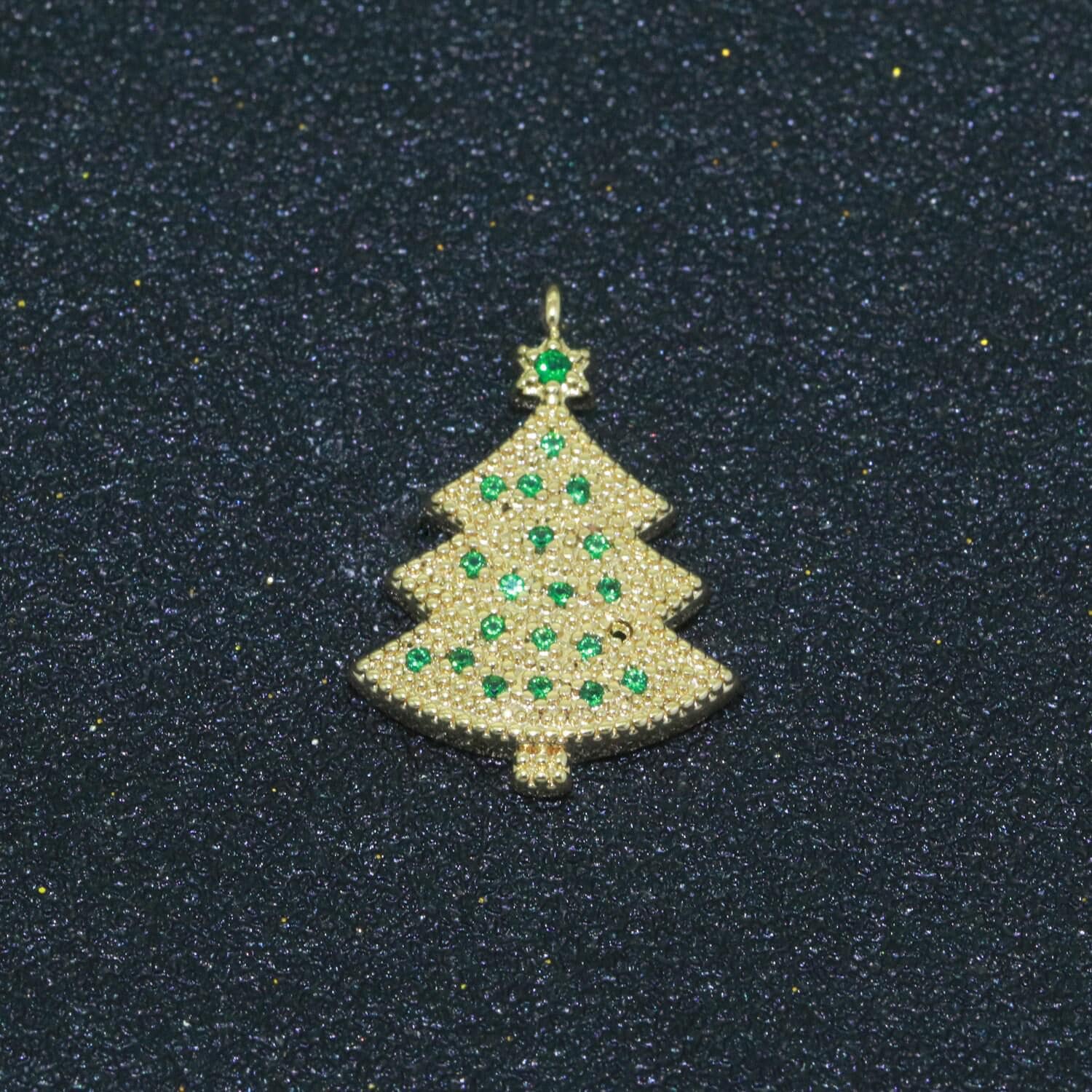 Dainty christmas charms micro pave holiday collection santa, stocking, snow man, reindeer, tree pendant jewelry necklace bracelet earring