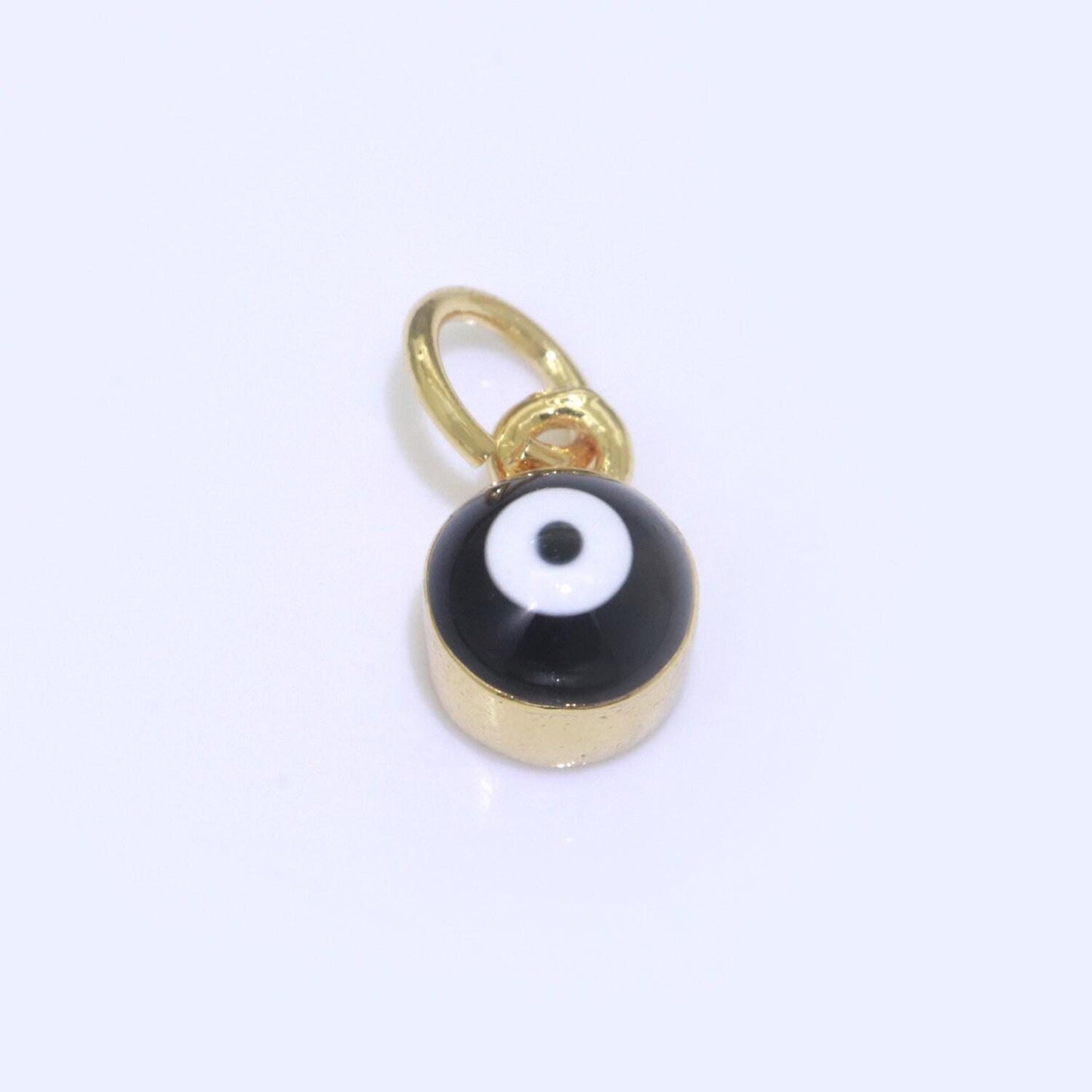 1x tiny evil eye charm small dainty evil eye pendant charm eye of ra minimalist jewelry add on charm bracelet earring necklace component