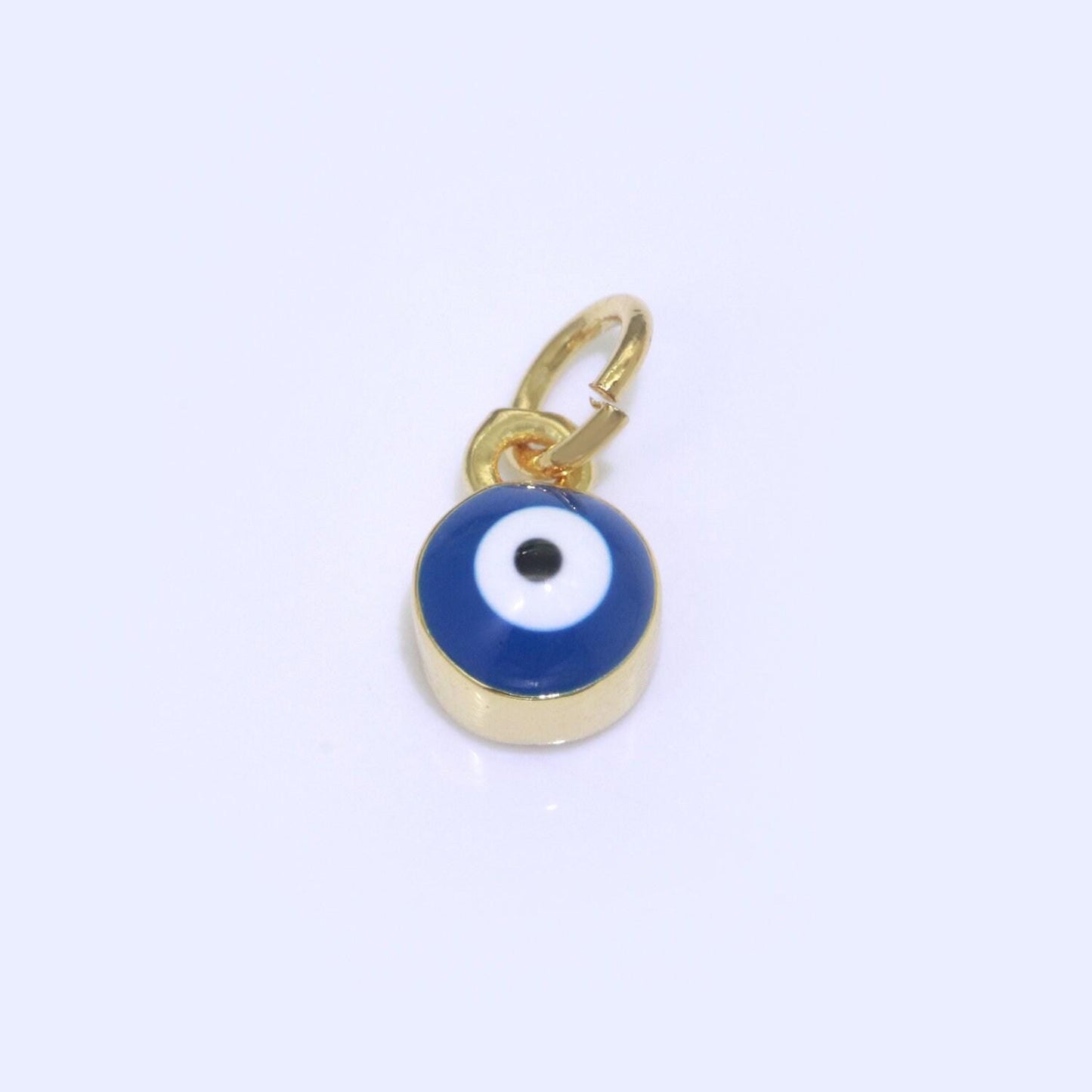 1x tiny evil eye charm small dainty evil eye pendant charm eye of ra minimalist jewelry add on charm bracelet earring necklace component