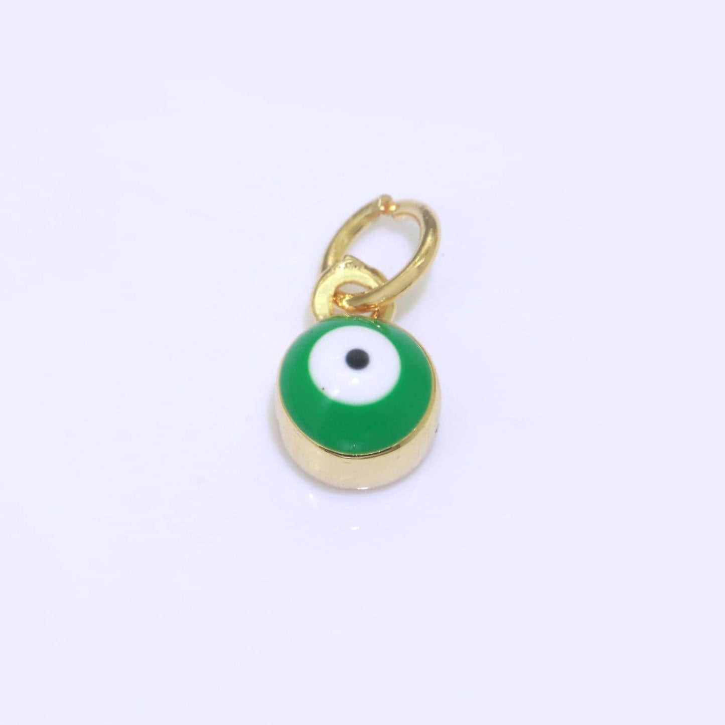 1x tiny evil eye charm small dainty evil eye pendant charm eye of ra minimalist jewelry add on charm bracelet earring necklace component