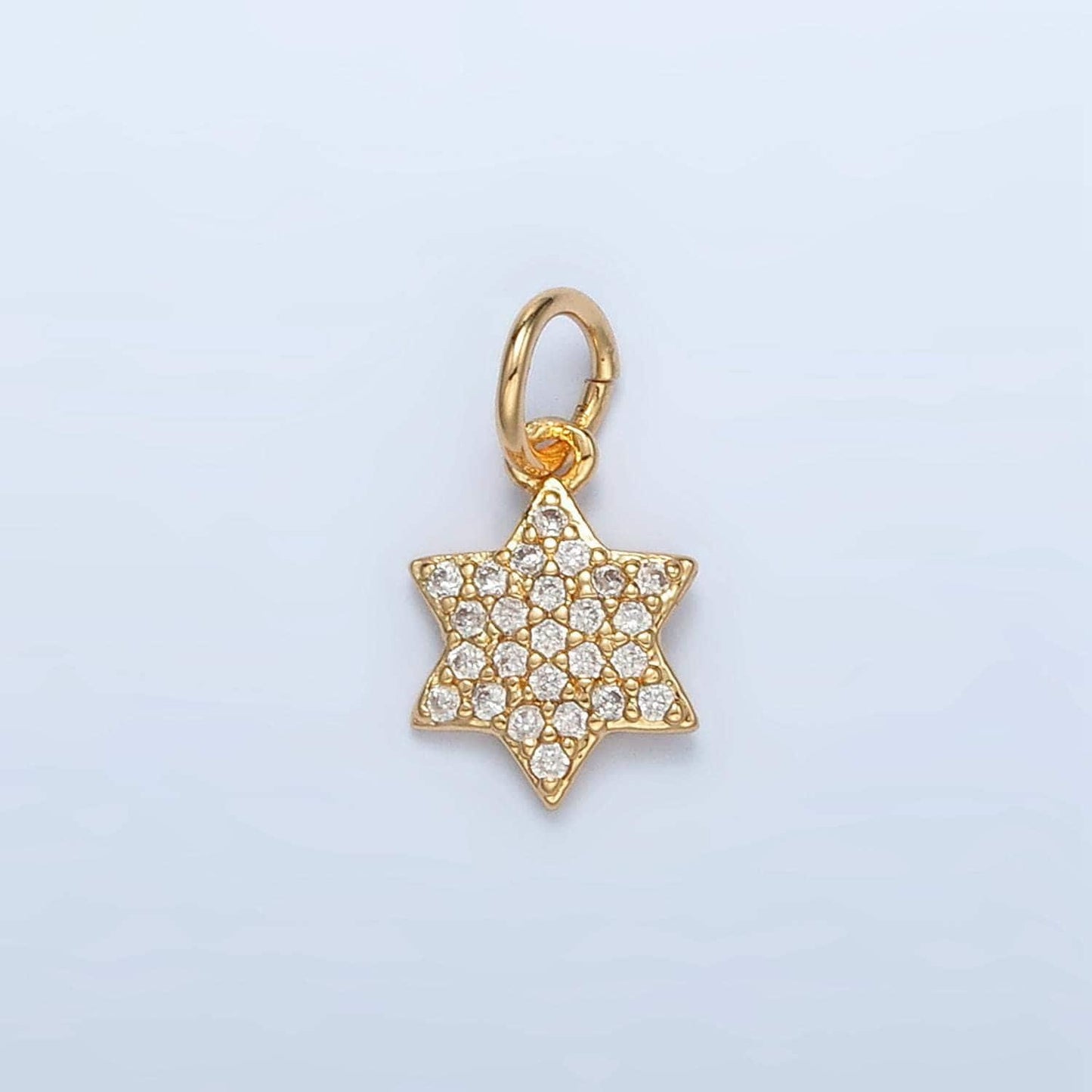 Mini cubic star of david charm 24k gold filled charm jewish star pendant charm, m545