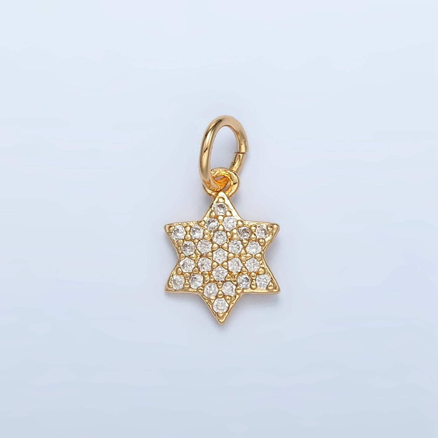 Mini cubic star of david charm 24k gold filled charm jewish star pendant charm, m545