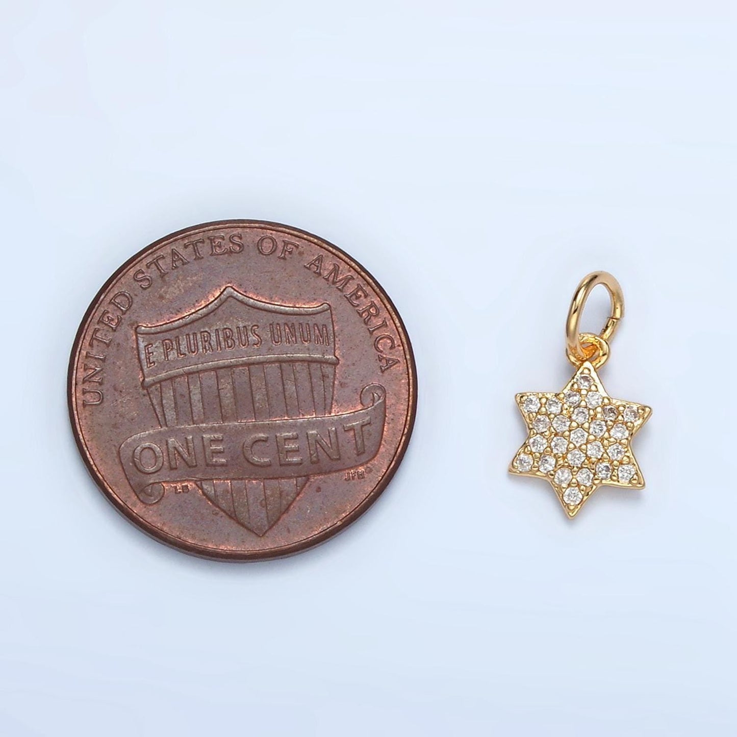 Mini cubic star of david charm 24k gold filled charm jewish star pendant charm, m545