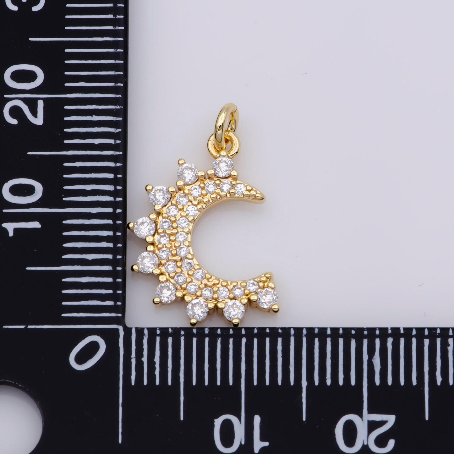 Dainty crescent moon gold filled pendant add on charm necklace, bracelet, earring celestial jewelry necklace earring bracelet