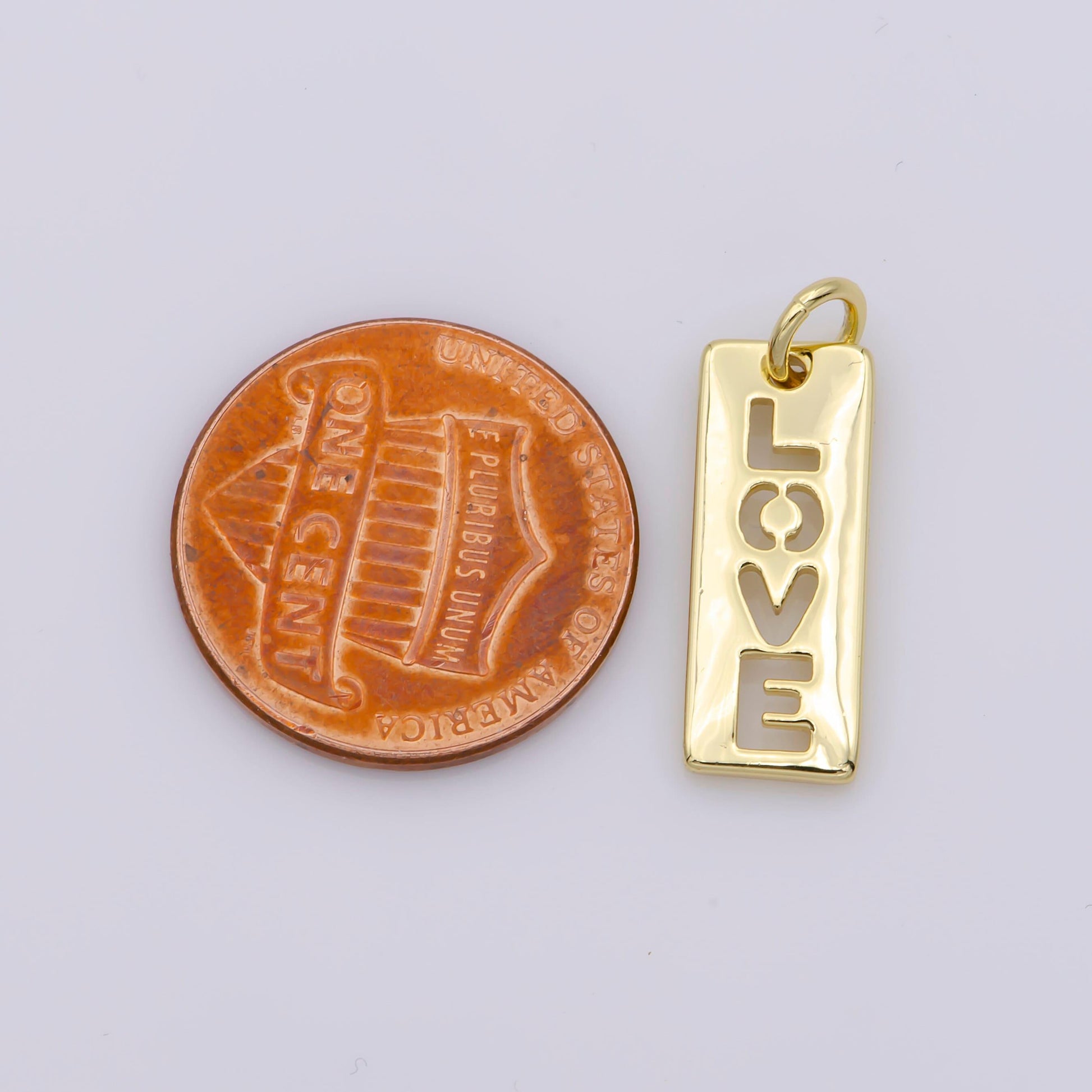 1x love tag letters gold charm, military tag pendant charm, dainty charm, for diy jewelry, 14k gold filled charm