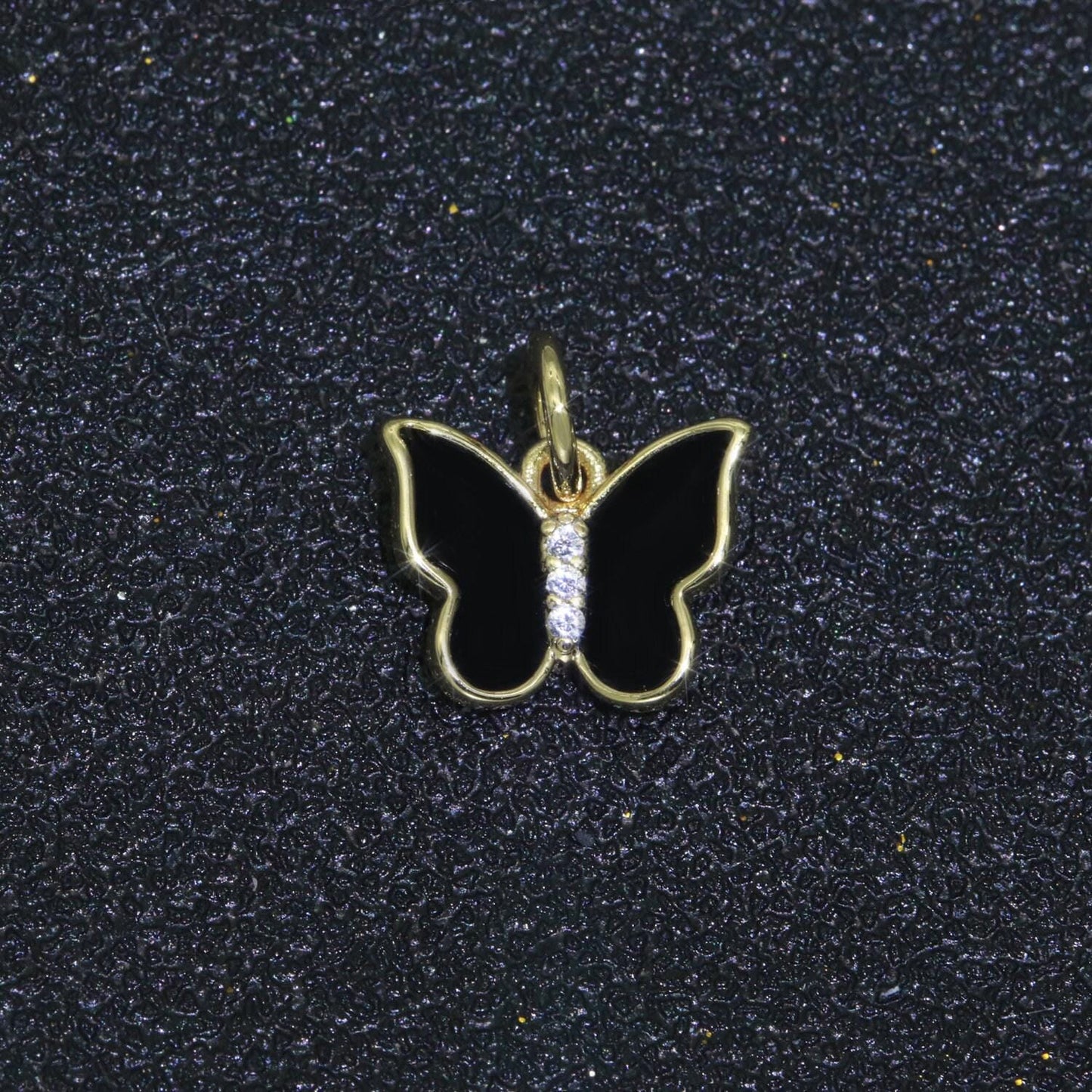 1pc enamel color butterfly charm, dainty gold monarch charm for necklace, bracelet, earring charm mariposa jewelry making