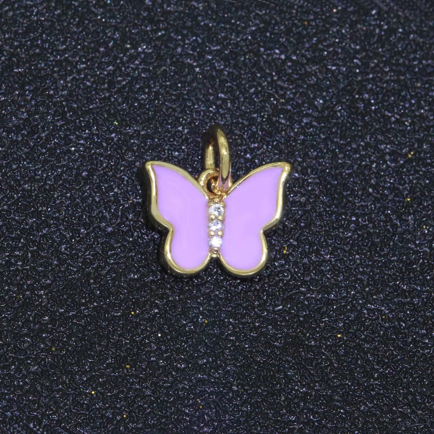 1pc enamel color butterfly charm, dainty gold monarch charm for necklace, bracelet, earring charm mariposa jewelry making