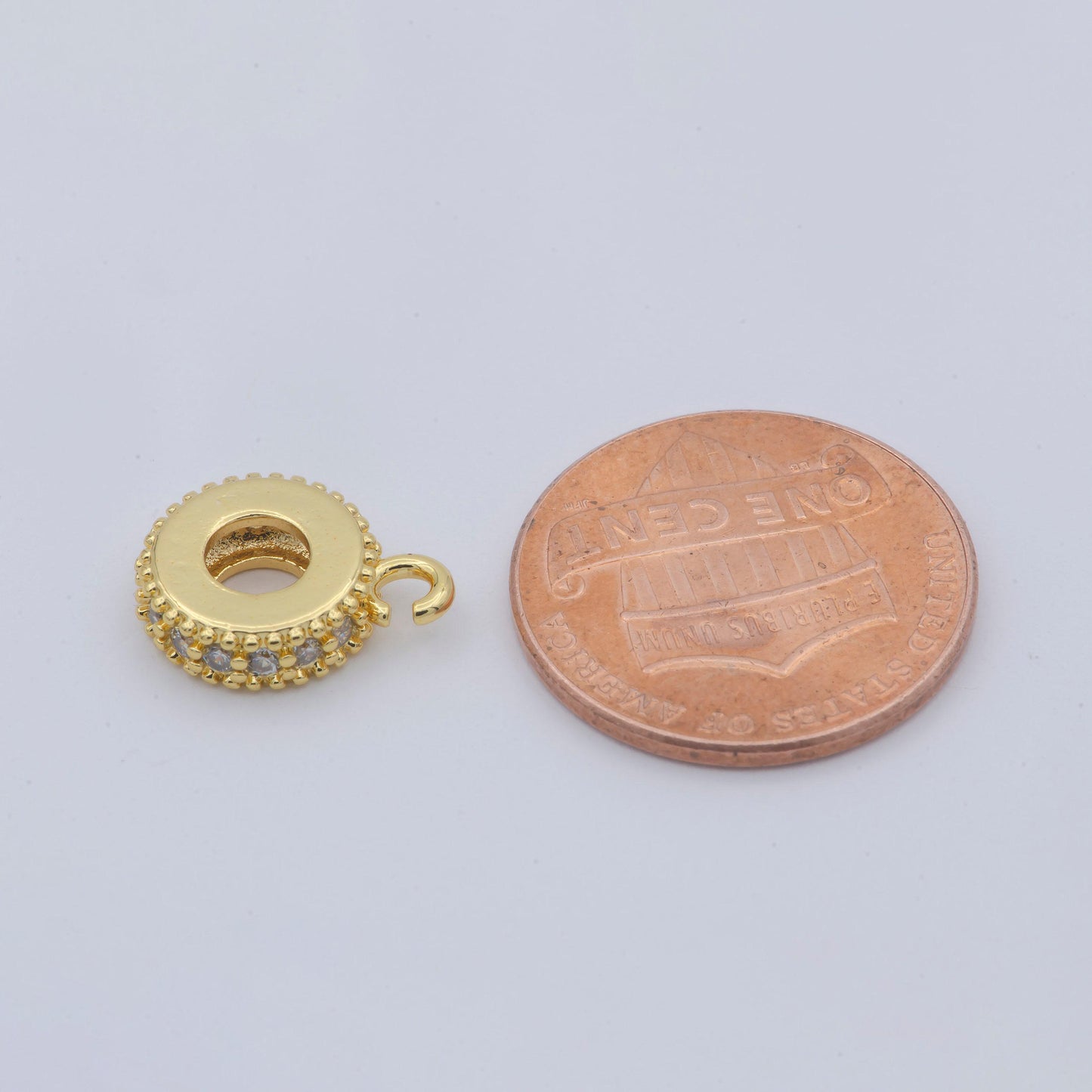 Gold filled bail connector,bead bails,gold bead spacer bail charm holder, 10mm bracelet bails