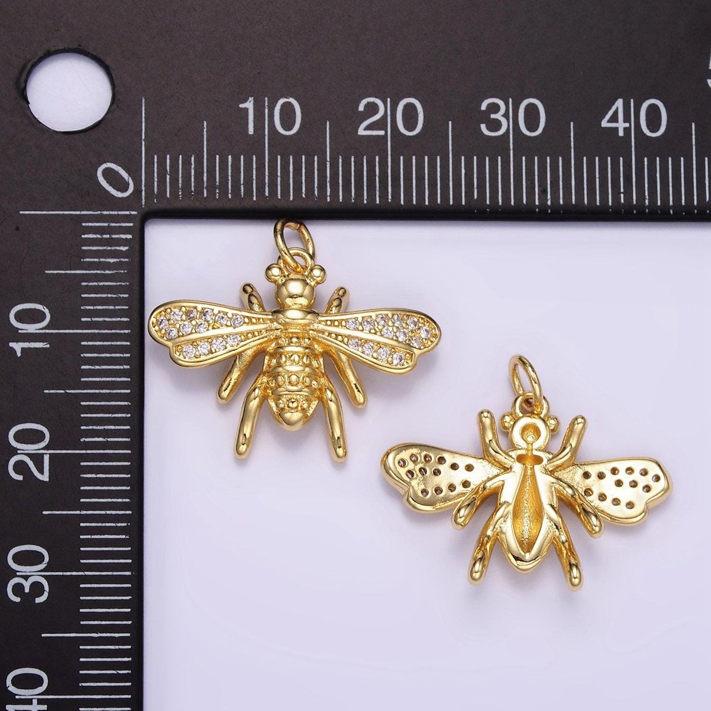 Dainty gold bee pendant 14k gold filled queen honey bee charm best friend minimalist layering necklaces m130