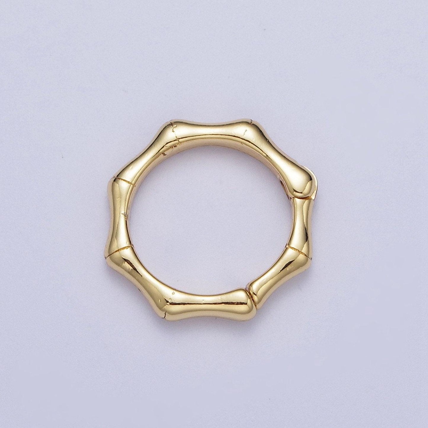 Gold sun spring pull gate ring, 24k gold filled 12.4mm & 16.9mm sun octagon ring charm holder clasp | l-931, l-932