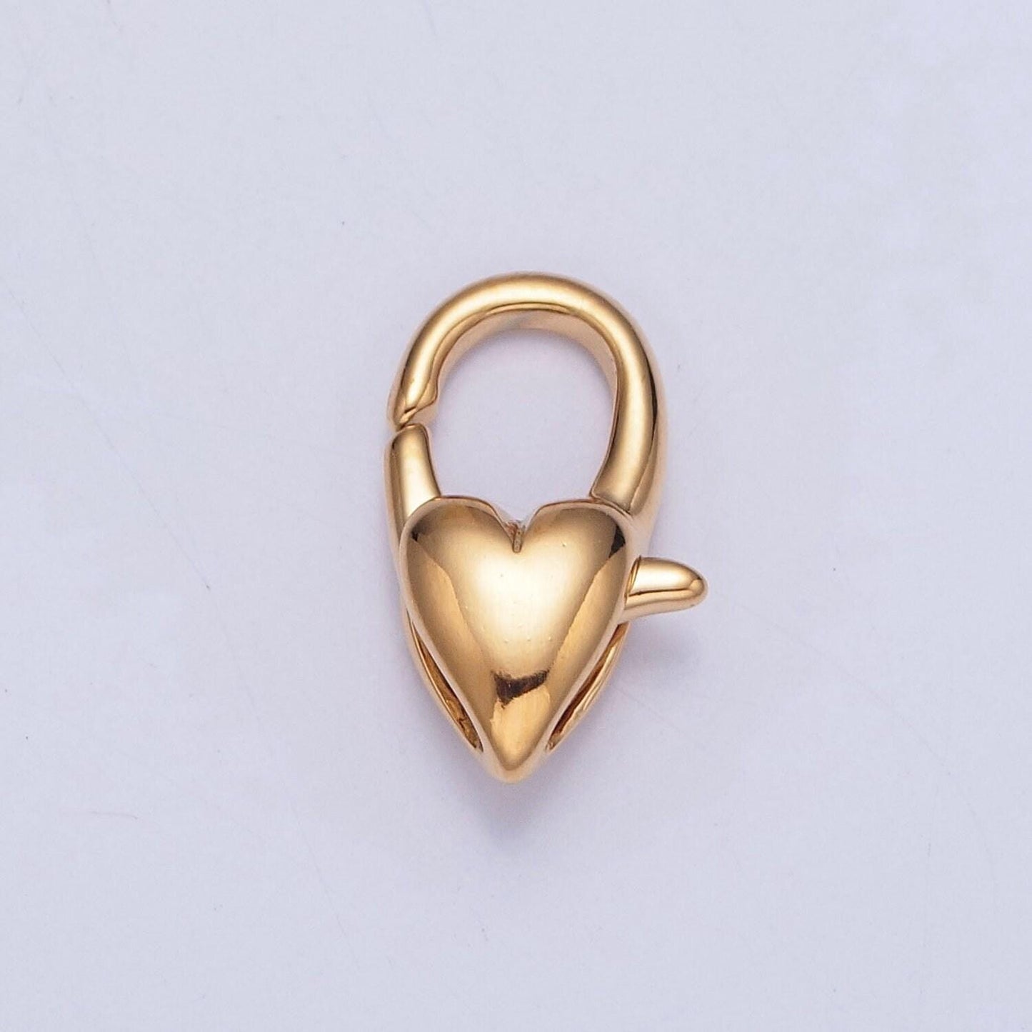 14k gold filled love heart lobster clasp heart trigger clasp – lobster claw for jewelry making supplies | l-830
