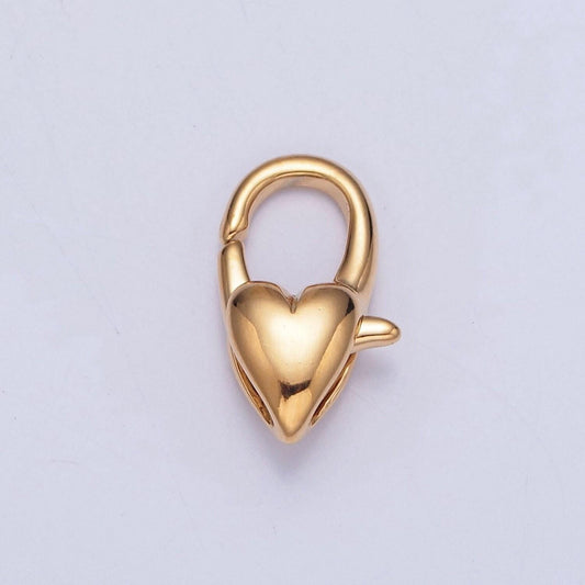 14k gold filled love heart lobster clasp heart trigger clasp – lobster claw for jewelry making supplies | l-830
