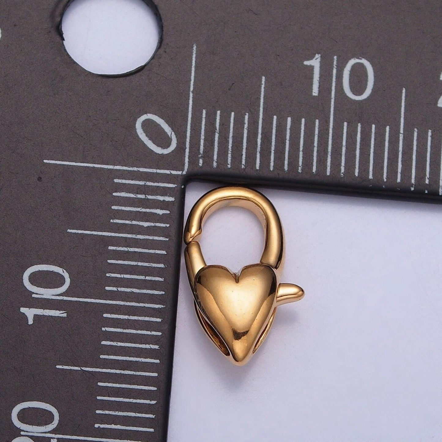 14k gold filled love heart lobster clasp heart trigger clasp – lobster claw for jewelry making supplies | l-830