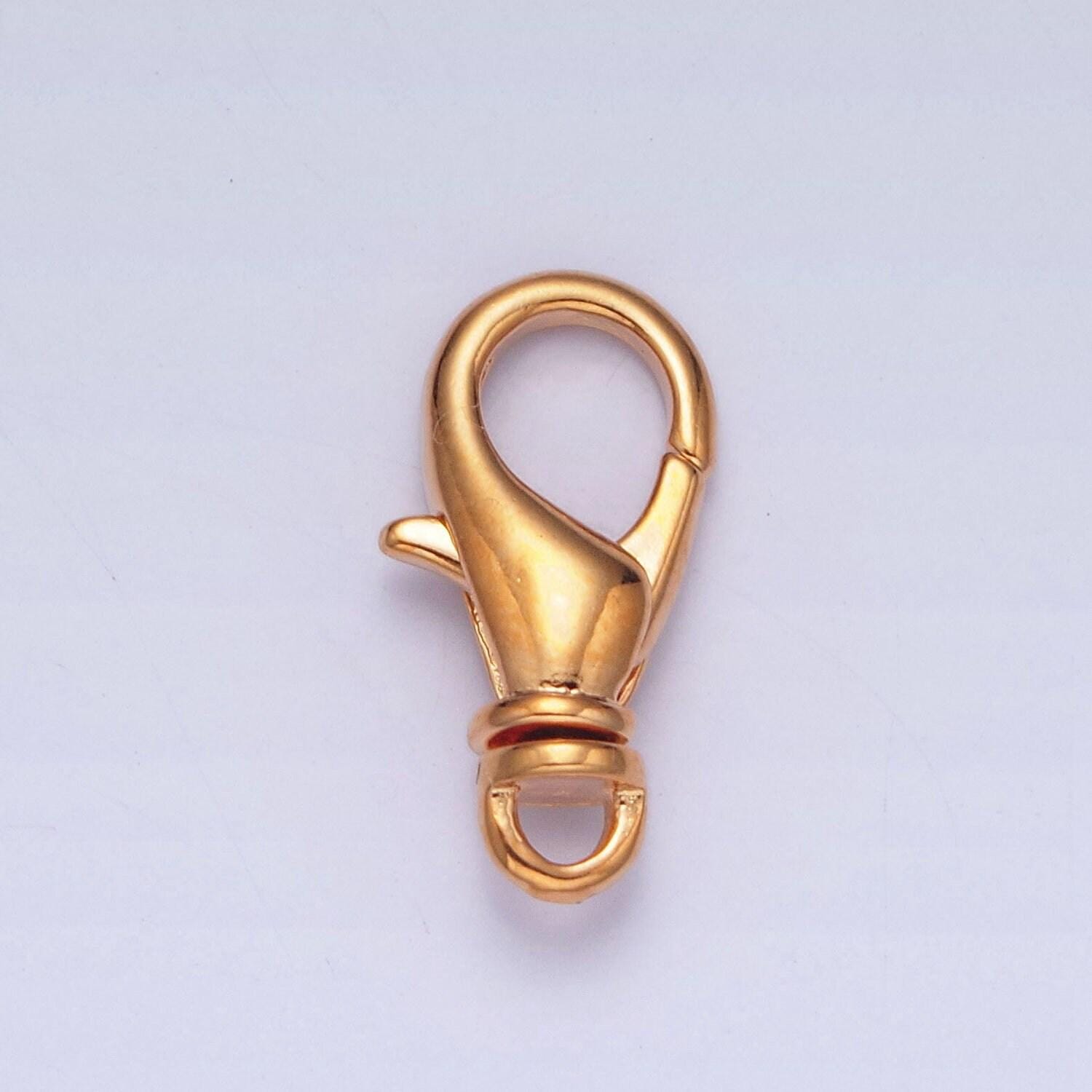 24k gold filled lobster clasps, 15.9x8.1mm clasps in gold & silver color | l-826, l-828