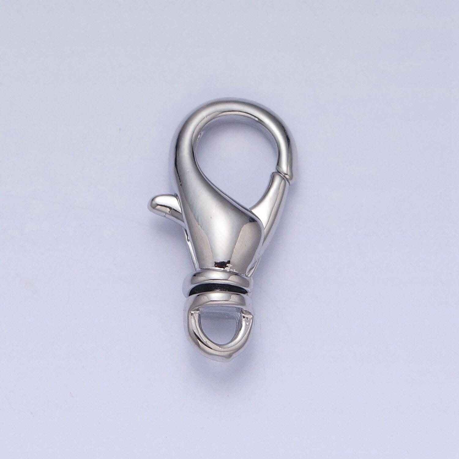 24k gold filled lobster clasps, 15.9x8.1mm clasps in gold & silver color | l-826, l-828