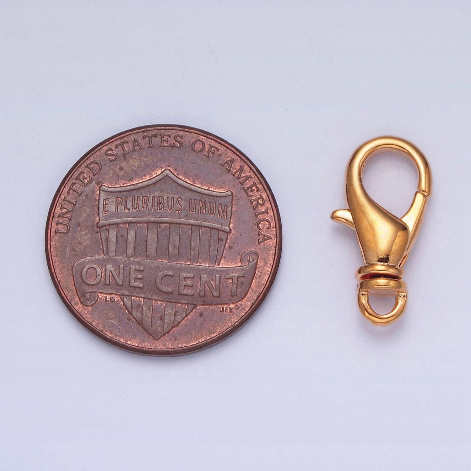 24k gold filled lobster clasps, 15.9x8.1mm clasps in gold & silver color | l-826, l-828
