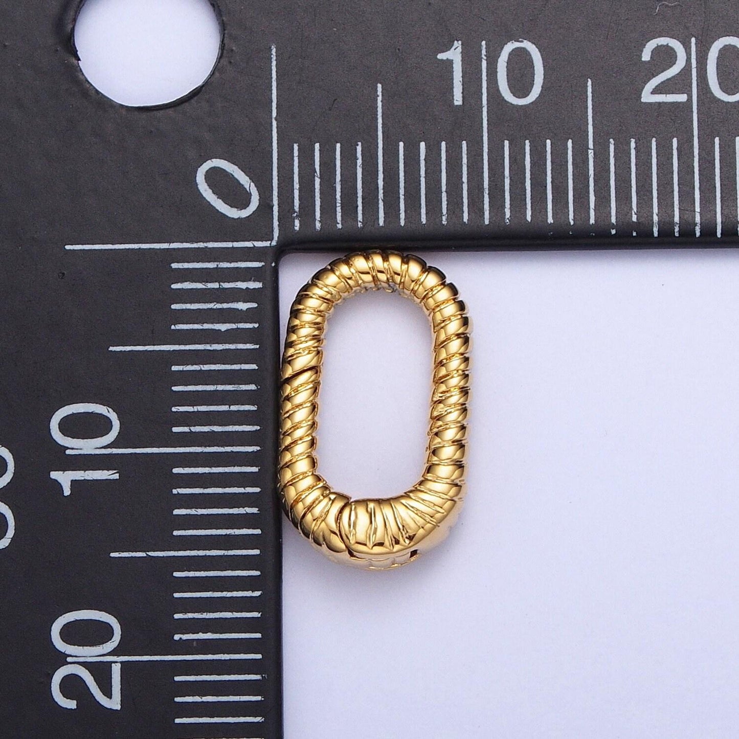 24k gold filled oval twisted spring clasp, gate clasp, pull clasp, spring gate oval | l-820