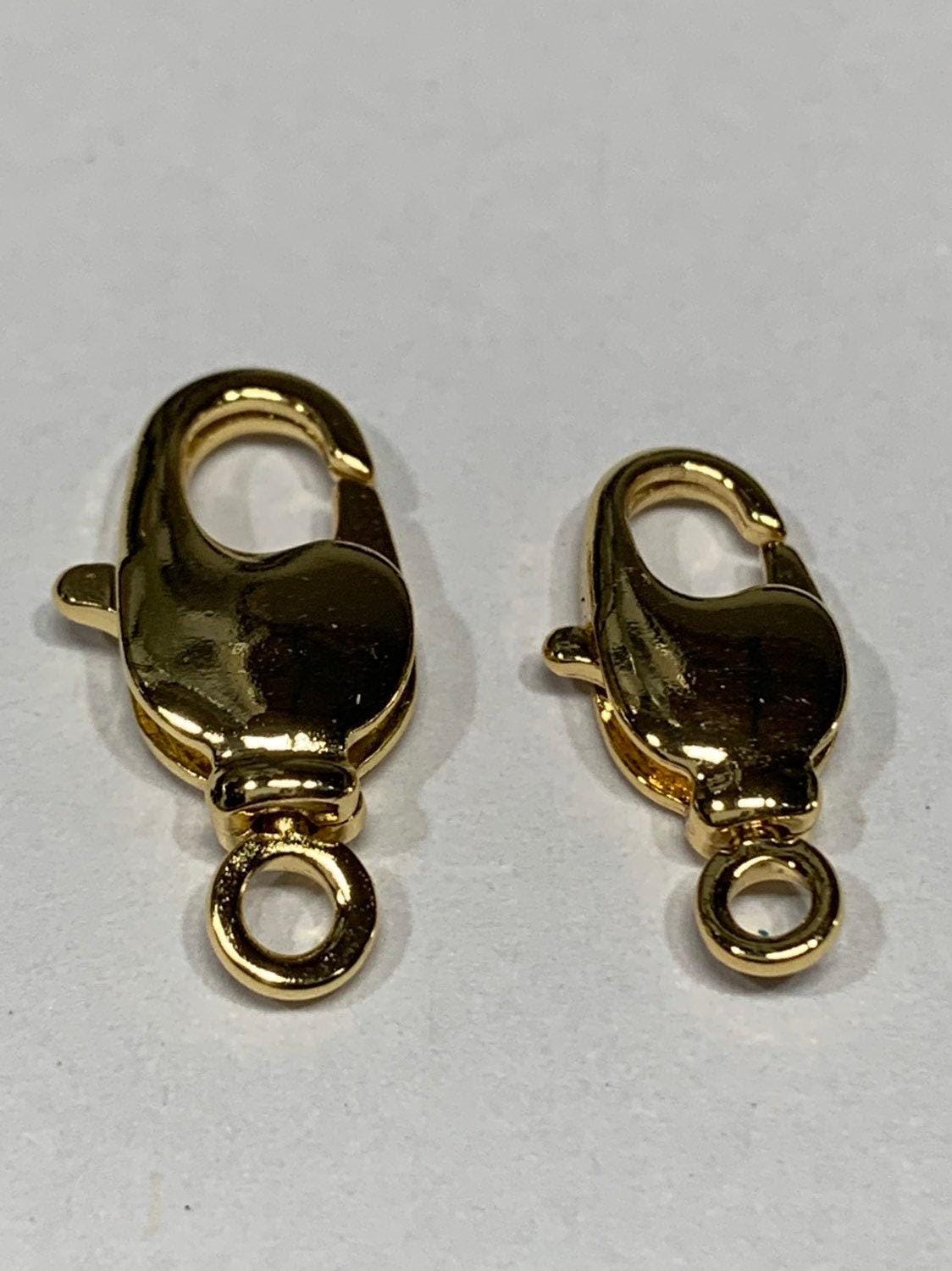 1pc wholesale lobster clasp 17.5 x 9mm, 14.8 x 7.5mm gold,lobster claw with jump ring for jewelry necklace bracelet anklet making,l-82, k342