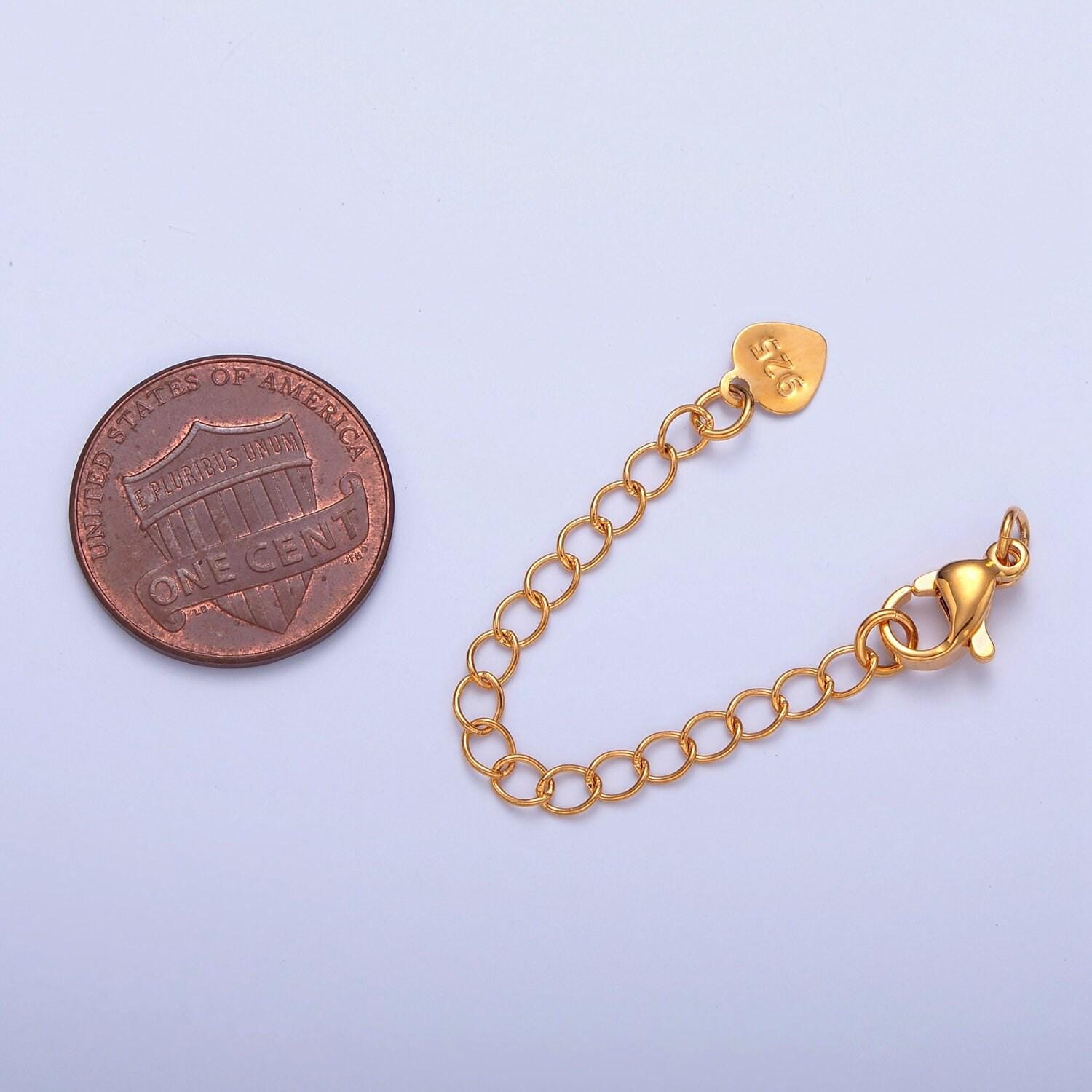 Heart gold filled lobster clasp with chain extender | l-678, l-775