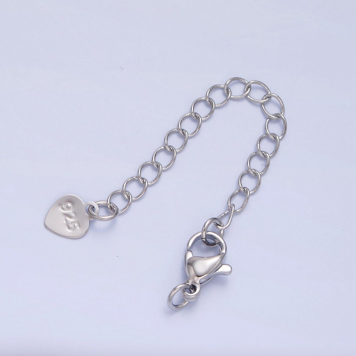 Heart gold filled lobster clasp with chain extender | l-678, l-775