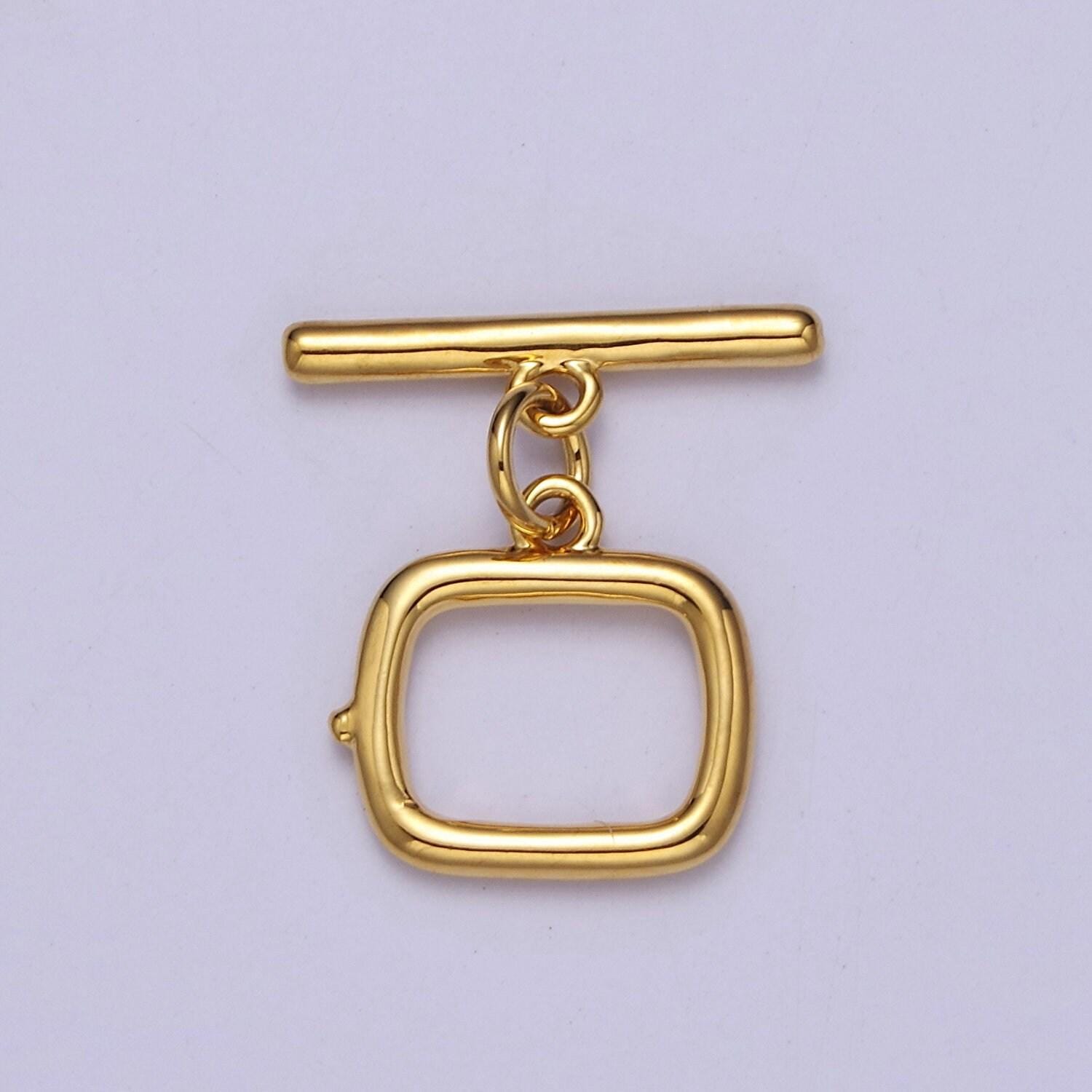 24k gold filled square toggle clasp, jewelry clasp ot clasp findings l-717