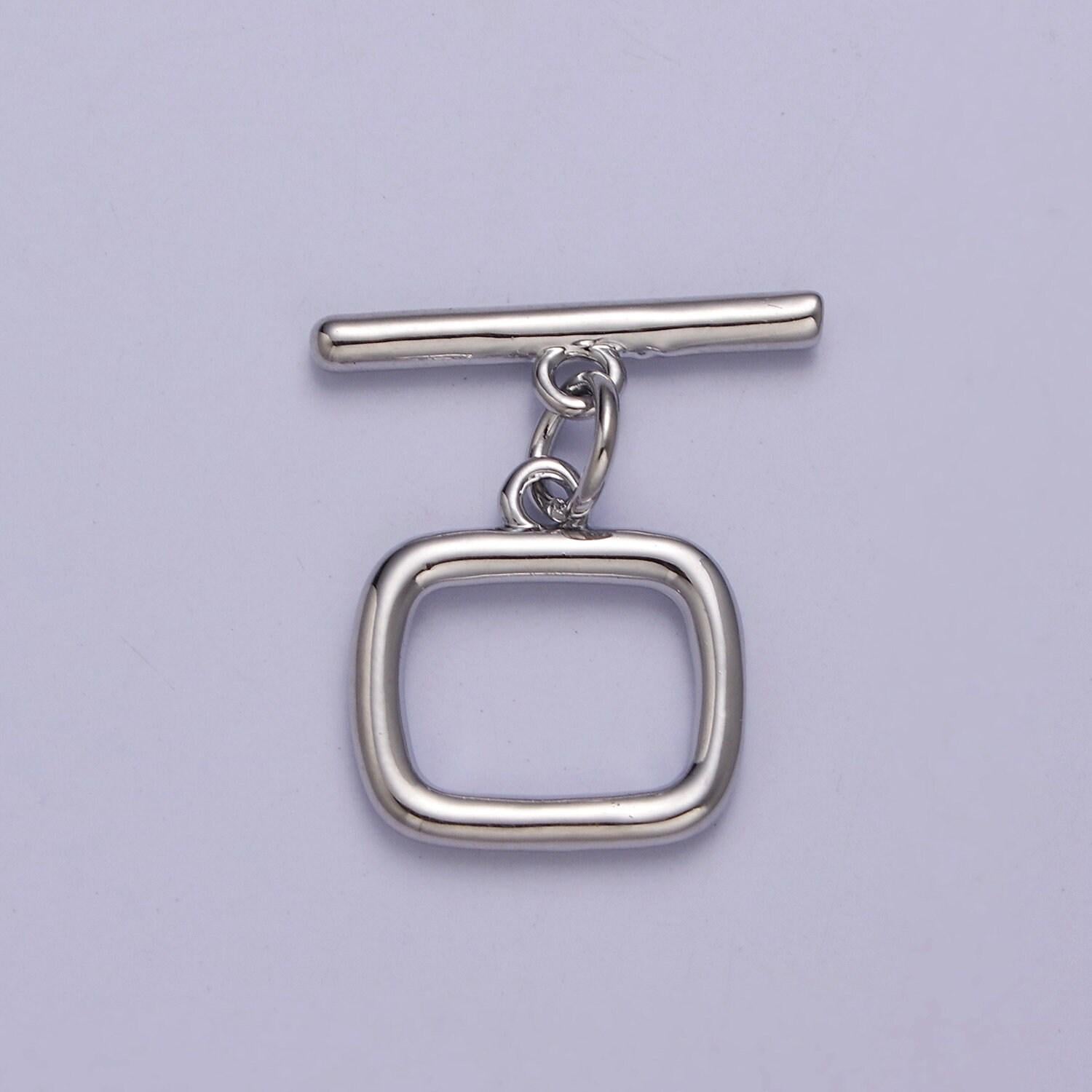24k gold filled square toggle clasp, jewelry clasp ot clasp findings l-717