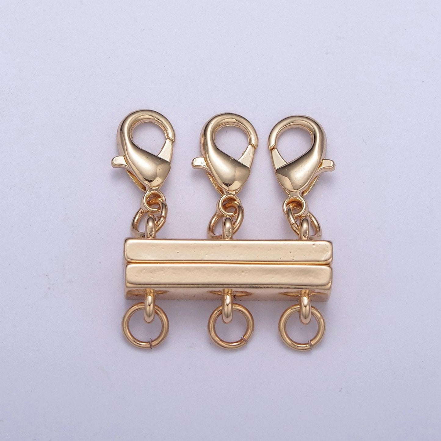 Layered necklace detangler clasp magnetic necklace detangler, multiple strand chain necklace / bracelet component
