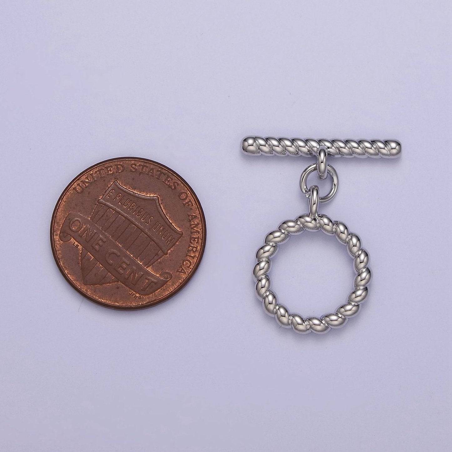 Gold, white-gold filled twisted round circle toggle clasps, minimalist gold & silver toggle clasps for diy jewelry making | l-713, l-714